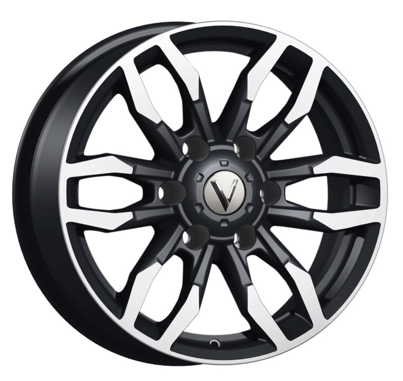 диск вектор vector bmw (b228) 7,5x17 6x139.7 et 25 dia 106.1 алмаз черный п/ш